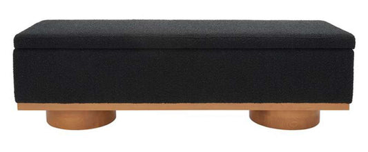 Safavieh - Vianna Boucle Bench - Black - Natural - SFV5049C veiw 1