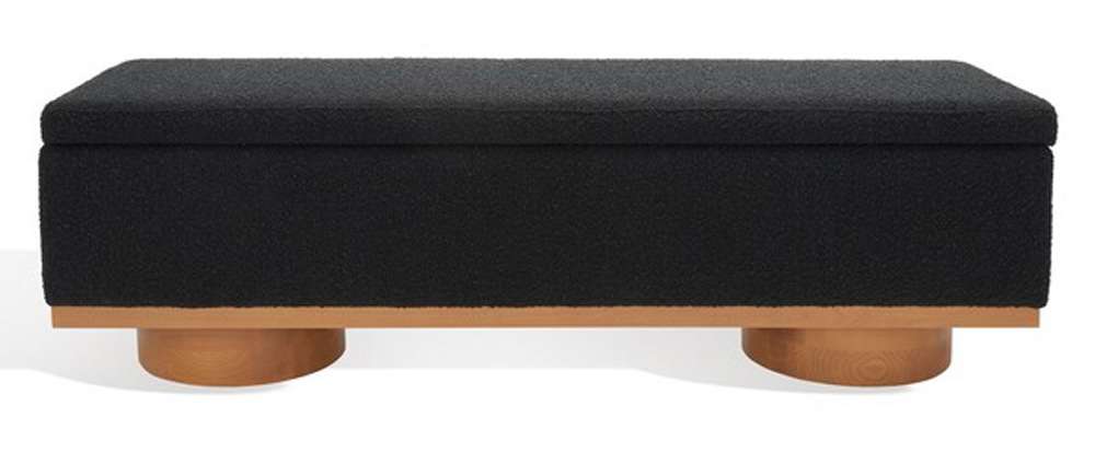 Safavieh - Vianna Boucle Bench - Black - Natural - SFV5049C veiw 2