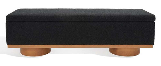 Safavieh - Vianna Boucle Bench - Black - Natural - SFV5049C veiw 2
