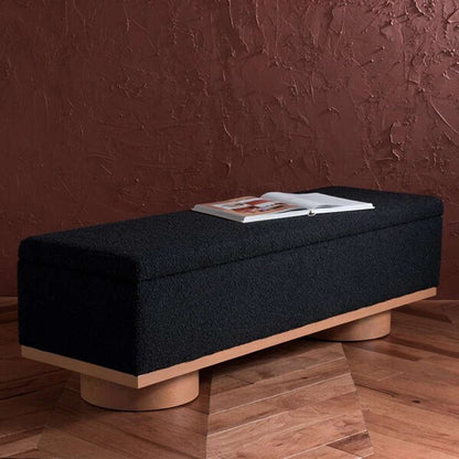 Safavieh - Vianna Boucle Bench - Black - Natural - SFV5049C veiw 3