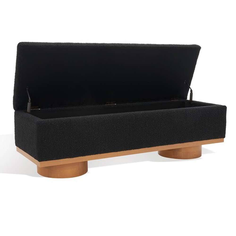Safavieh - Vianna Boucle Bench - Black - Natural - SFV5049C veiw 4