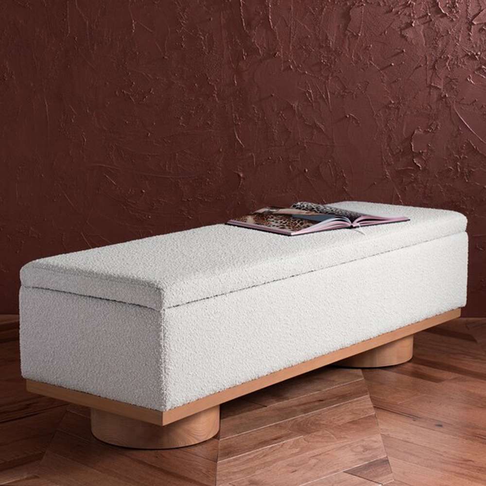 Safavieh - Vianna Boucle Bench - Cream - Natural - SFV5049A veiw 2