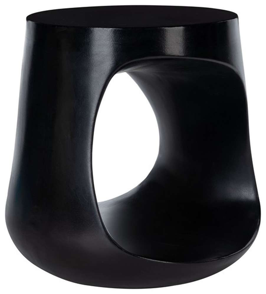 Safavieh - Vikki Concrete Accent Stool - Black - VNN1040C veiw 3