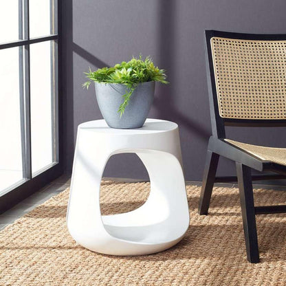 Safavieh - Vikki Concrete Accent Stool - Ivory - VNN1040B veiw 2
