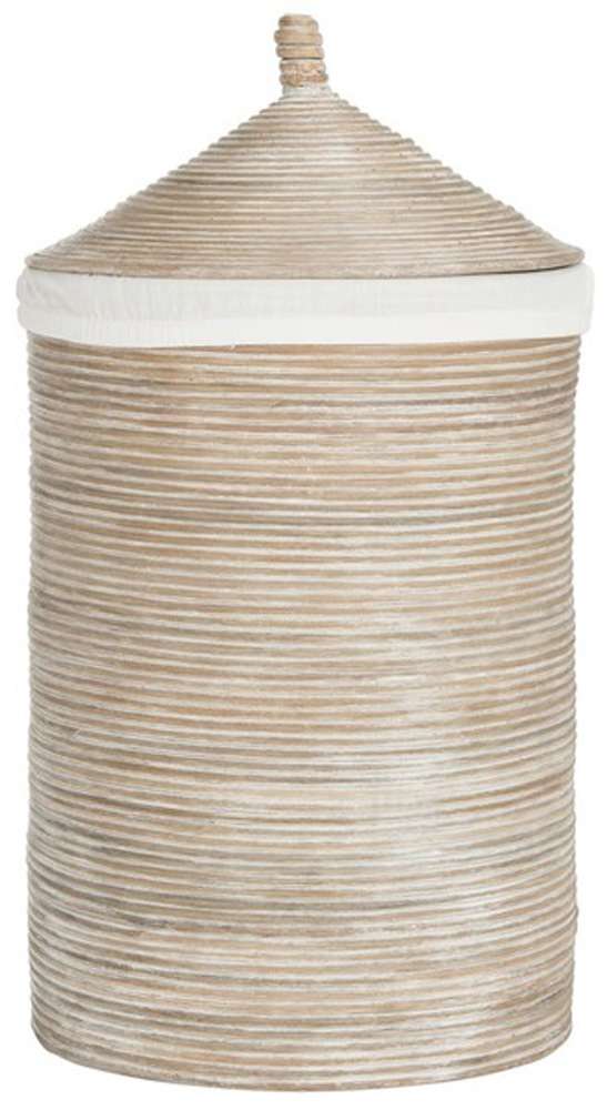 Safavieh - Wellington Laundry Basket - White - Grey White Wash - HAC6501A veiw 1