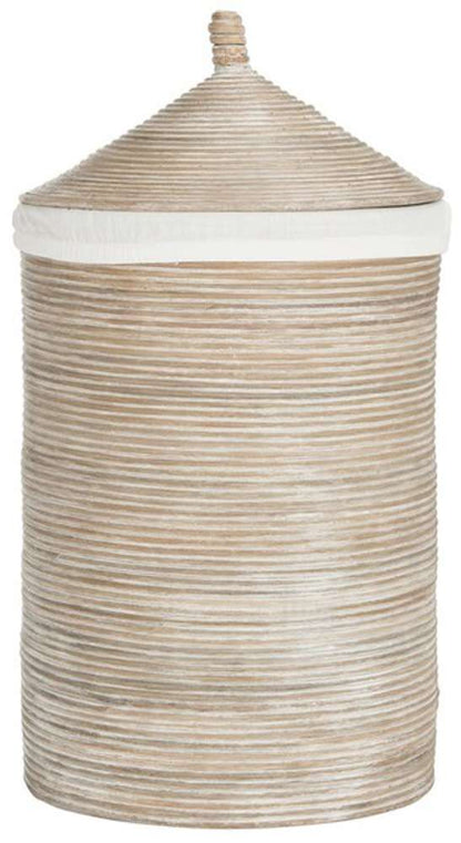 Safavieh - Wellington Laundry Basket - White - Grey White Wash - HAC6501A veiw 1