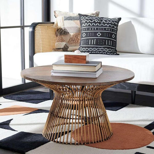 Safavieh - Whent Round Coffee Table - Honey Brwn Wash - Antique Brow - COF6507B veiw 2