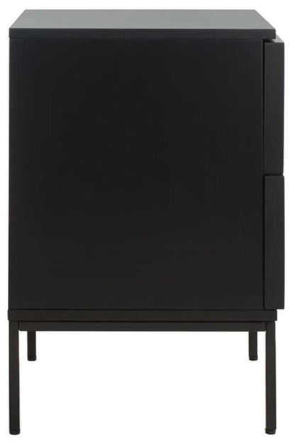 Safavieh - Zadie 2 Drw Rattan Nightstand - Black - Natural - NST5007D veiw 5