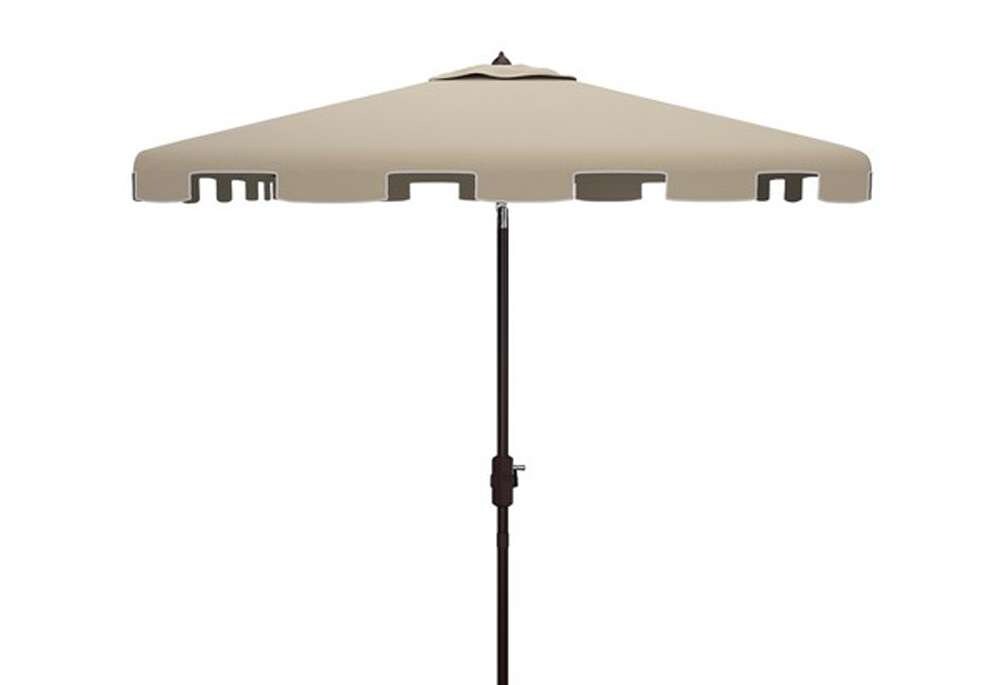 Safavieh - Zimmerman 7.5 Square Umbrella - Beige - White - PAT8400C veiw 1
