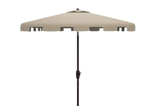 Safavieh - Zimmerman 7.5 Square Umbrella - Beige - White - PAT8400C veiw 1