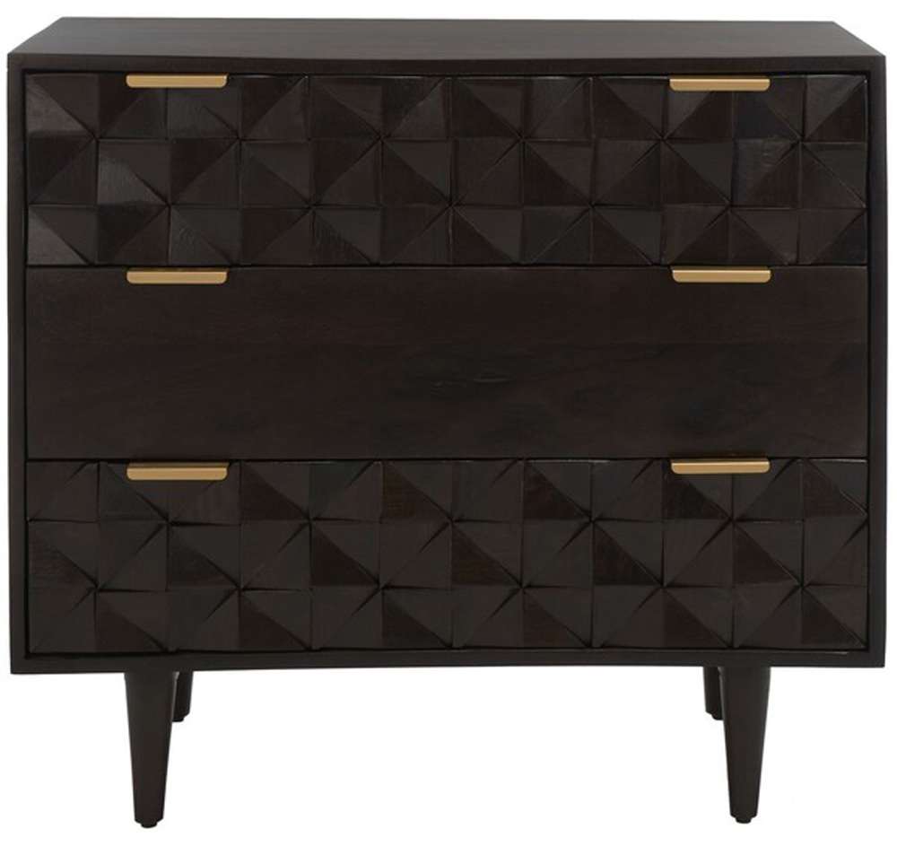 Safavieh - Zinnia 3 Drawer Chest - Walnut - CHS9000A veiw 1