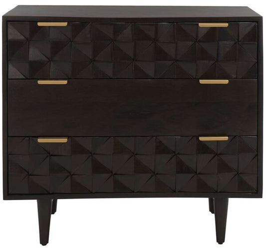 Safavieh - Zinnia 3 Drawer Chest - Walnut - CHS9000A veiw 1