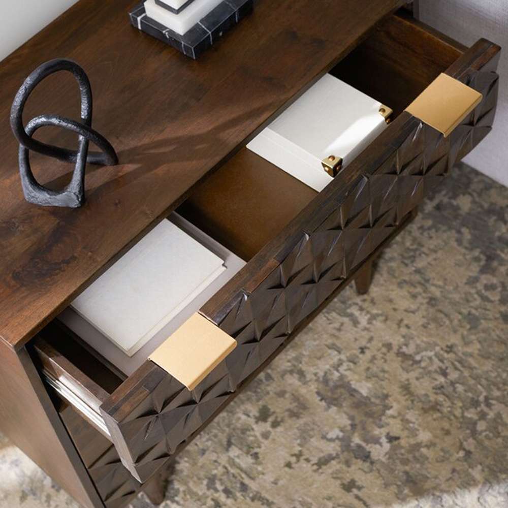 Safavieh - Zinnia 3 Drawer Chest - Walnut - CHS9000A veiw 2