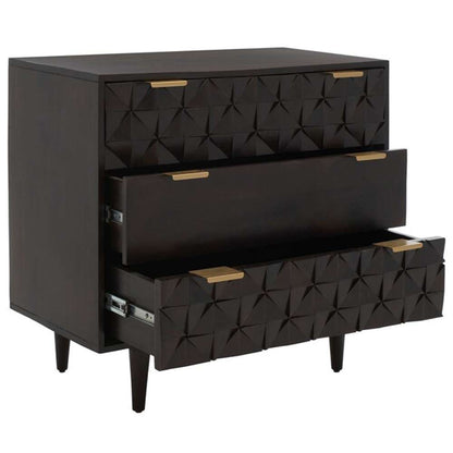 Safavieh - Zinnia 3 Drawer Chest - Walnut - CHS9000A veiw 4