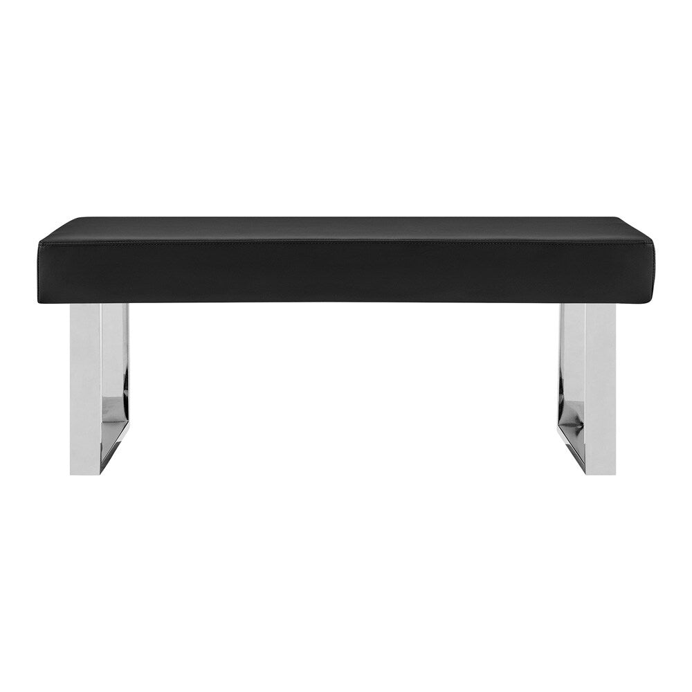 Armen Living - Amanda Black Bench - LCAMBEBLBCH veiw 1