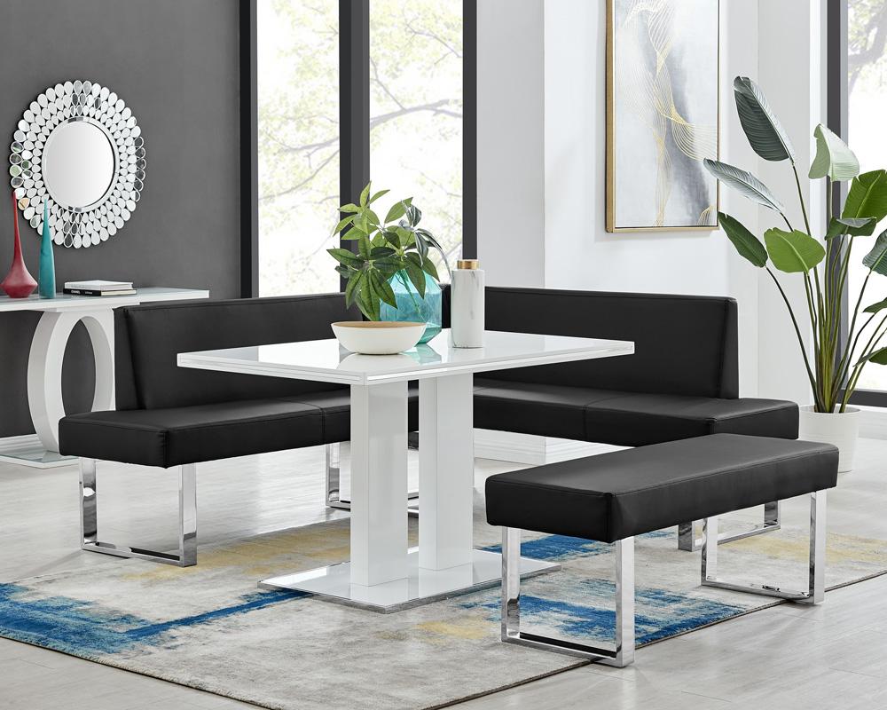 Armen Living - Amanda Black Bench - LCAMBEBLBCH veiw 7