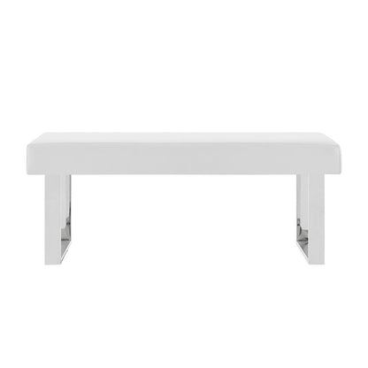Armen Living - Amanda White Bench - LCAMBEWHBCH veiw 1
