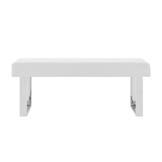 Armen Living - Amanda White Bench - LCAMBEWHBCH veiw 1