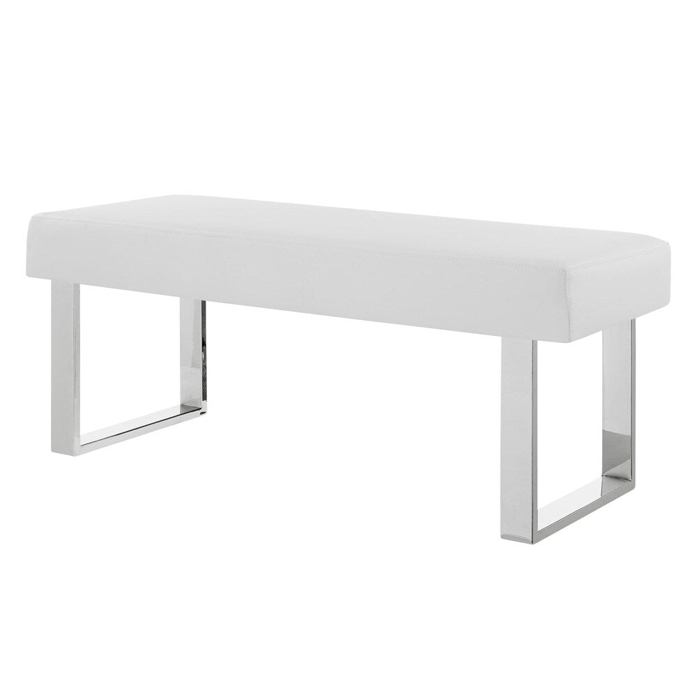 Armen Living - Amanda White Bench - LCAMBEWHBCH veiw 2