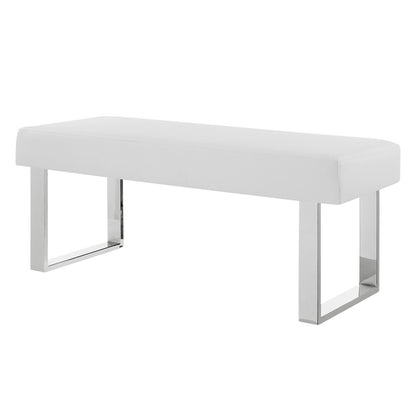Armen Living - Amanda White Bench - LCAMBEWHBCH veiw 2