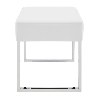 Armen Living - Amanda White Bench - LCAMBEWHBCH veiw 3