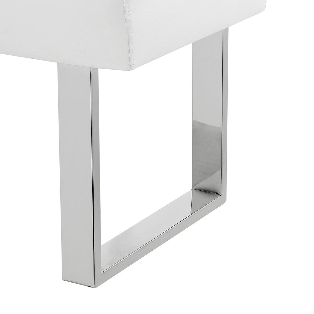 Armen Living - Amanda White Bench - LCAMBEWHBCH veiw 4
