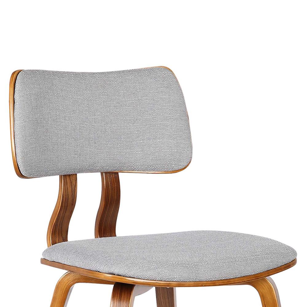 Armen Living - Jaguar Mid-Century Dining Chair in Walnut Wood and Gray Fabric - LCJASIWAGRAY veiw 3