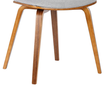 Armen Living - Jaguar Mid-Century Dining Chair in Walnut Wood and Gray Fabric - LCJASIWAGRAY veiw 5