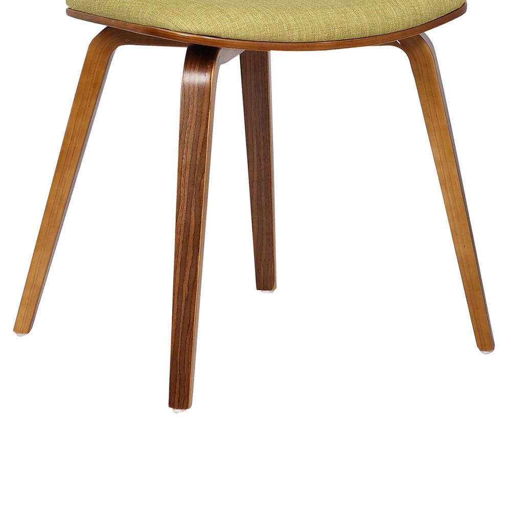 Armen Living - Jaguar Mid-Century Dining Chair in Walnut Wood and Green Fabric - LCJASIWAGREEN veiw 5