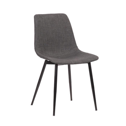 Armen Living - Monte Contemporary Dining Chair in Charcoal Fabric with Black Powder Coated Metal Legs - LCMOCHCH veiw 1