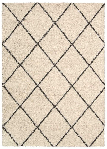 Nourison - Brisbane BRI03 White and Black 82in x 10 Rug - BRI03-99446291165_CLOSEOUT veiw 1
