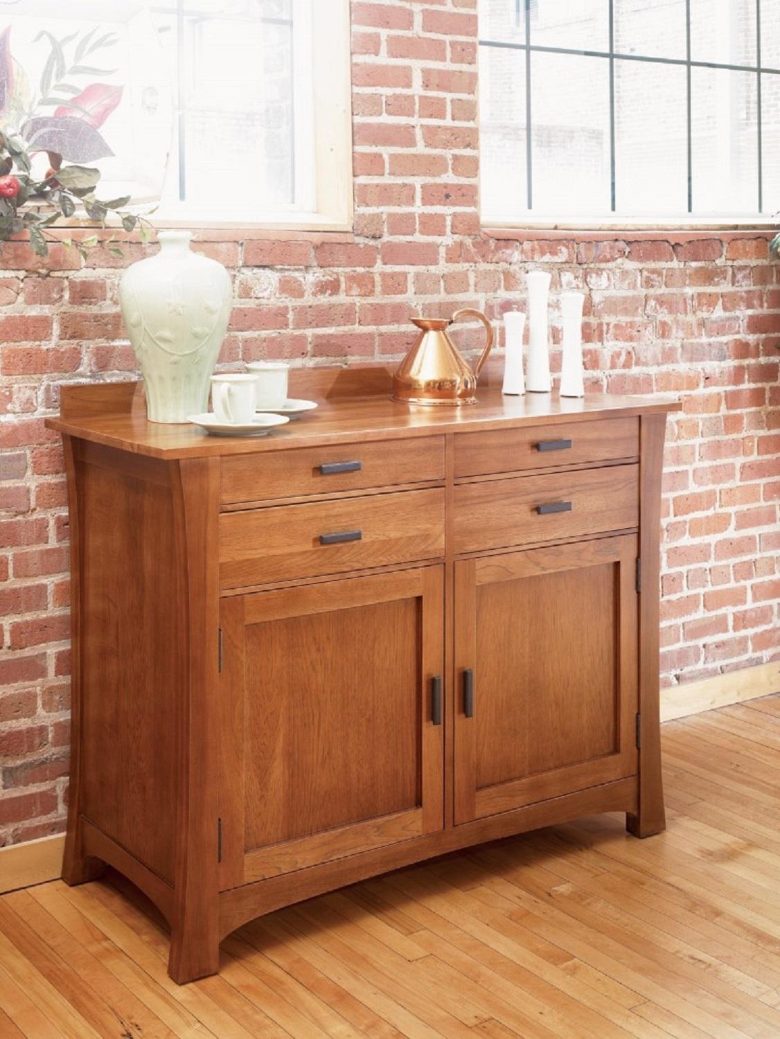 A-America - Cattail Bungalow Side Board in Warm Amber Finish - CATAM9010 veiw 1