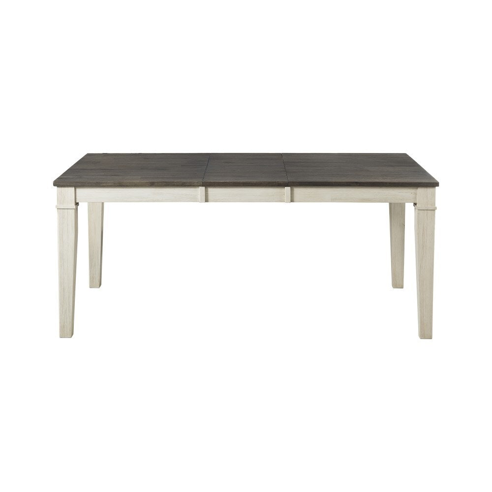 A-America - Huron 56in - 72in Leg Table with (1) 16in Leaf - Cocoa-Chalk Finish - HURCO6090 veiw 1