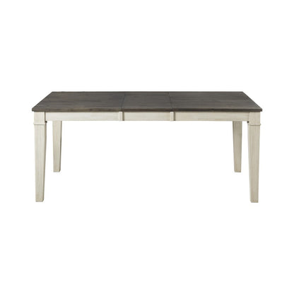 A-America - Huron 56in - 72in Leg Table with (1) 16in Leaf - Cocoa-Chalk Finish - HURCO6090 veiw 1