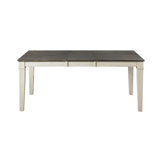 A-America - Huron 56in - 72in Leg Table with (1) 16in Leaf - Cocoa-Chalk Finish - HURCO6090 veiw 1
