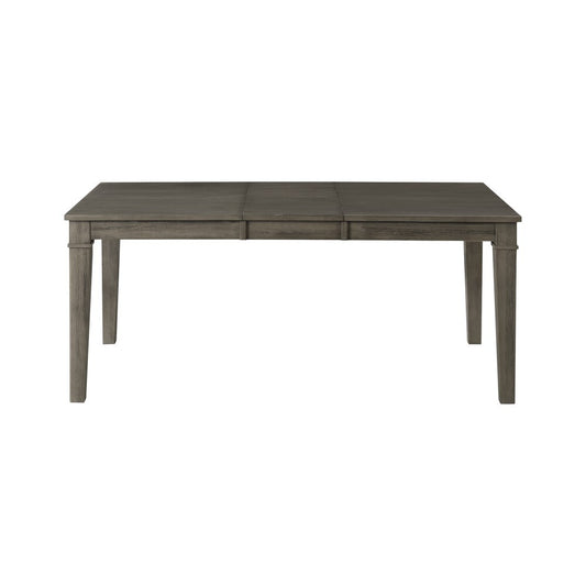 A-America - Huron 56in - 72in Leg Table with (1) 16in Leaf - Distressed Grey Finish - HURDG6090 veiw 1