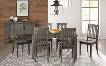 A-America - Huron 56in - 72in Leg Table with (1) 16in Leaf - Distressed Grey Finish - HURDG6090 veiw 3
