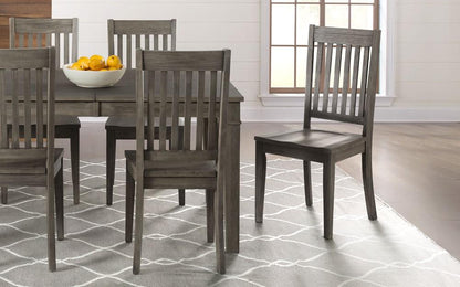 A-America - Huron Slatback Side Chair in Distressed Grey Finish (Set of 2) - HURDG2652 veiw 3
