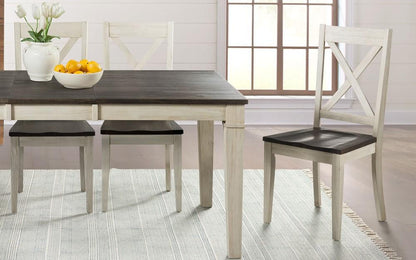 A-America - Huron X-Back Side Chair in Cocoa-Chalk Finish (Set of 2) - HURCO2472 veiw 3