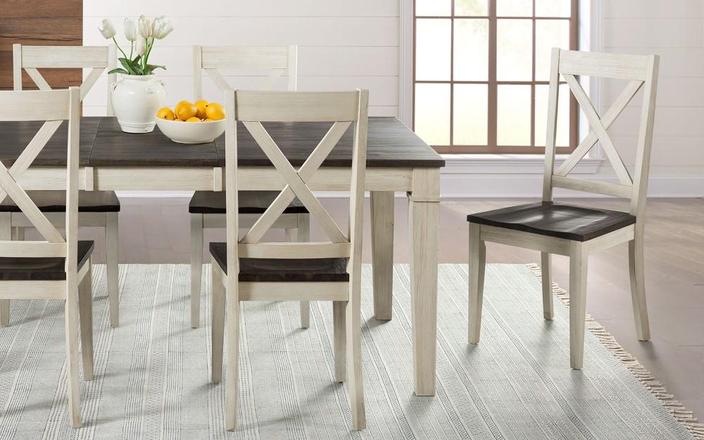 A-America - Huron X-Back Side Chair in Cocoa-Chalk Finish (Set of 2) - HURCO2472 veiw 4