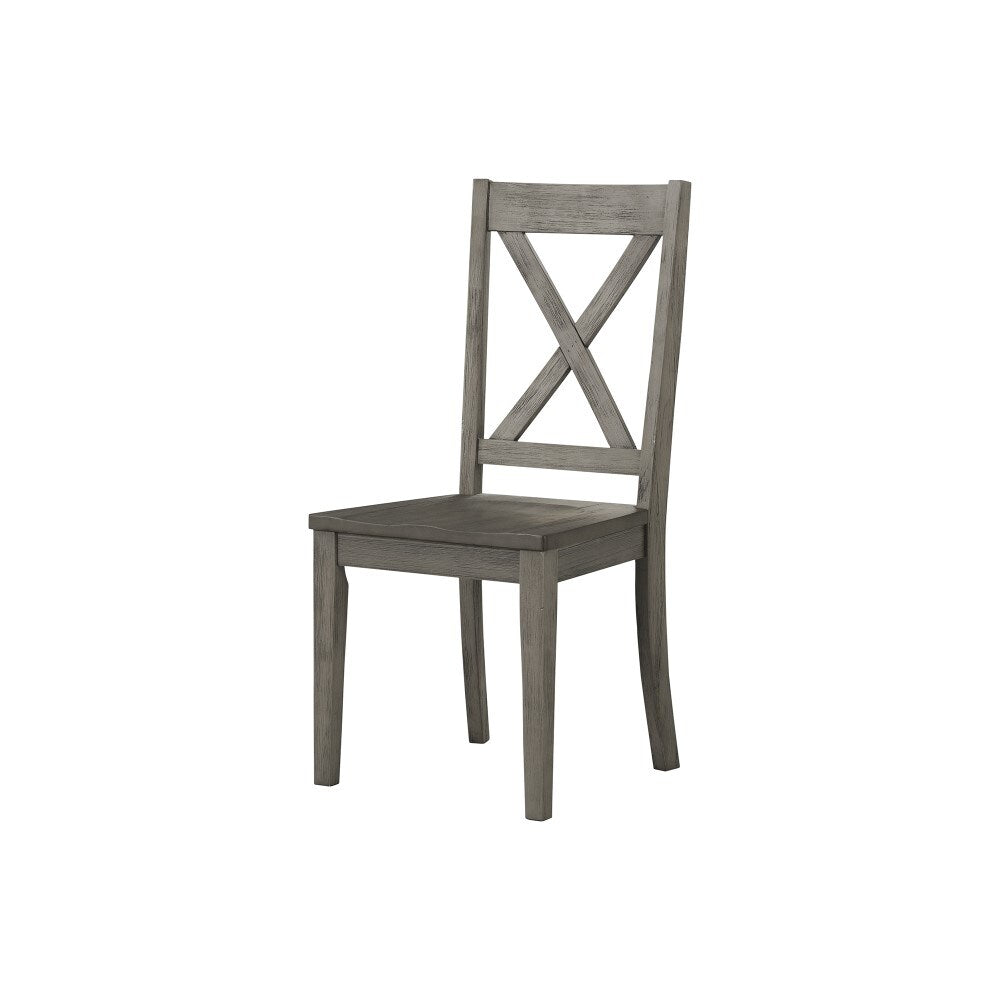 A-America - Huron X-Back Side Chair in Distressed Grey Finish (Set of 2) - HURDG2472 veiw 1