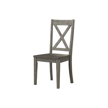 A-America - Huron X-Back Side Chair in Distressed Grey Finish (Set of 2) - HURDG2472 veiw 1