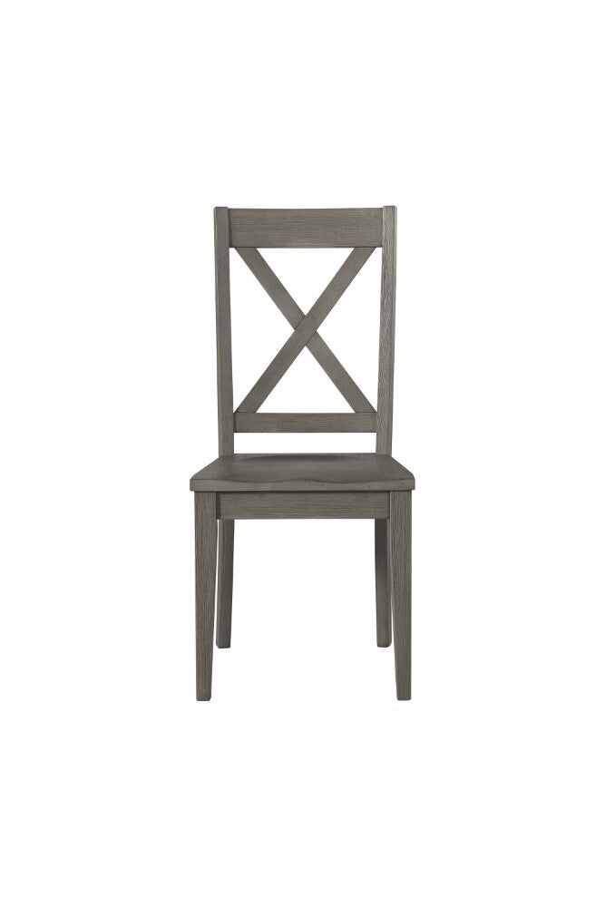 A-America - Huron X-Back Side Chair in Distressed Grey Finish (Set of 2) - HURDG2472 veiw 2