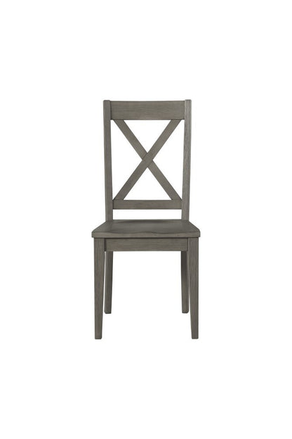 A-America - Huron X-Back Side Chair in Distressed Grey Finish (Set of 2) - HURDG2472 veiw 2