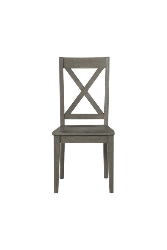 A-America - Huron X-Back Side Chair in Distressed Grey Finish (Set of 2) - HURDG2472 veiw 2