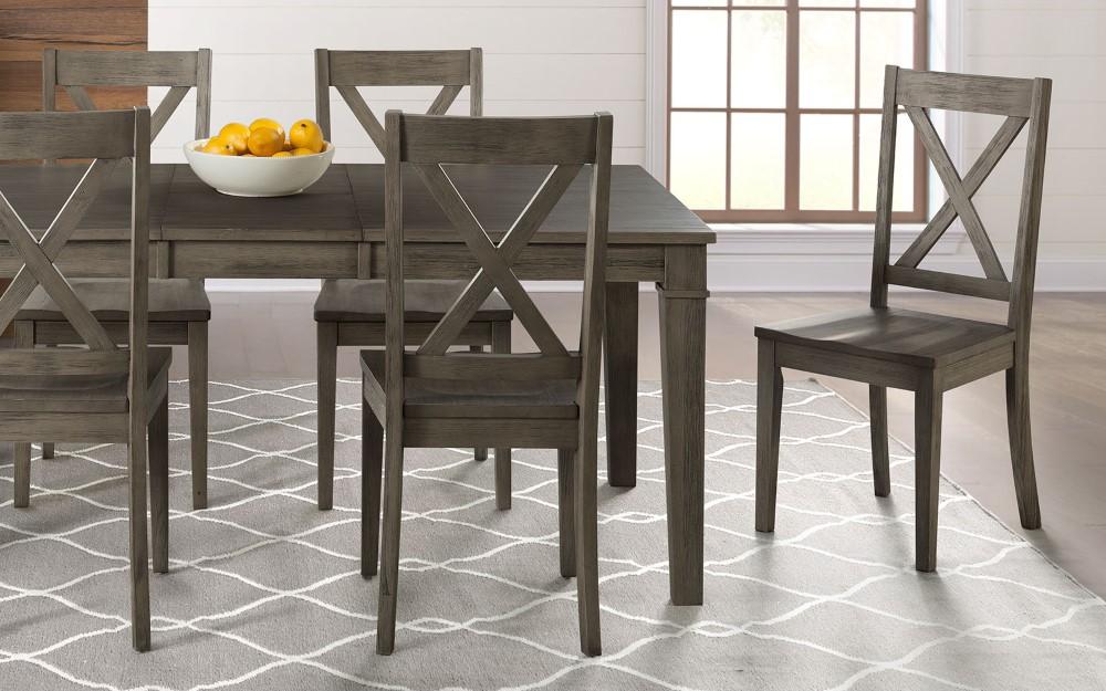 A-America - Huron X-Back Side Chair in Distressed Grey Finish (Set of 2) - HURDG2472 veiw 3