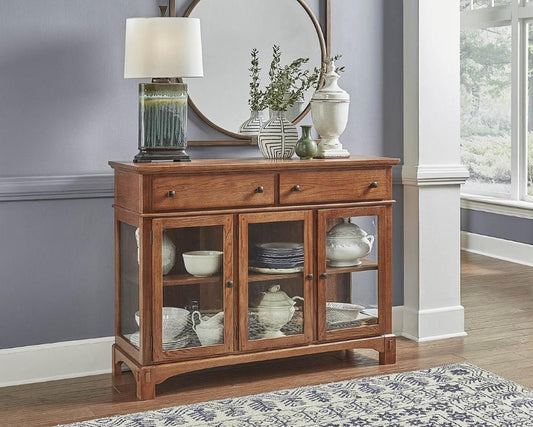A-America - Laurelhurst 54in Server in Mission Oak Finish - LAUOA9020 veiw 1
