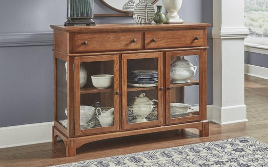 A-America - Laurelhurst 54in Server in Mission Oak Finish - LAUOA9020 veiw 2