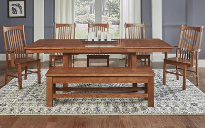 A-America - Laurelhurst 60in Storage Bench in Mission Oak Finish - LAUOA297K veiw 3