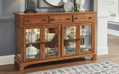 A-America - Laurelhurst 66in Buffet in Mission Oak Finish - LAUOA9080 veiw 2